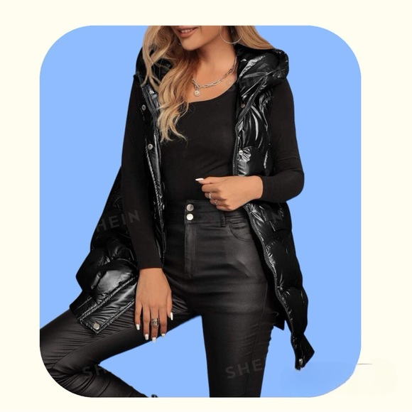 💕 NWOT Sleeveless & Hooded PufferJacket 💕 - Picture 2 of 11